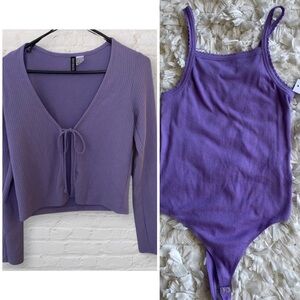 2 piece set Divided H&M cardigan and BP bodysuit Small